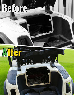 CYOOYC scuff guards installed on EZGO RXV for street and course use