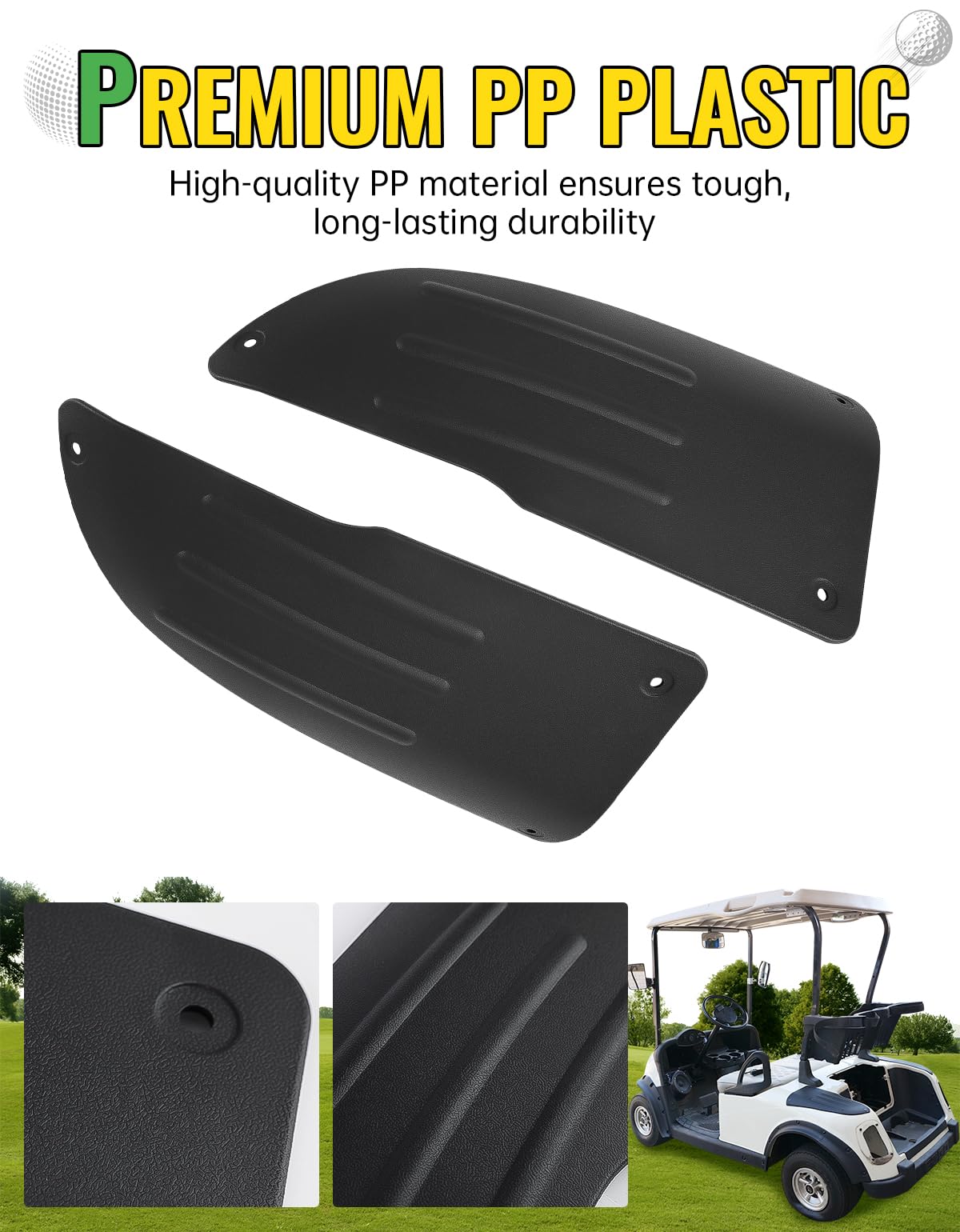 CYOOYC scuff guard rear view on EZGO RXV 2008–2015 shows protective finish