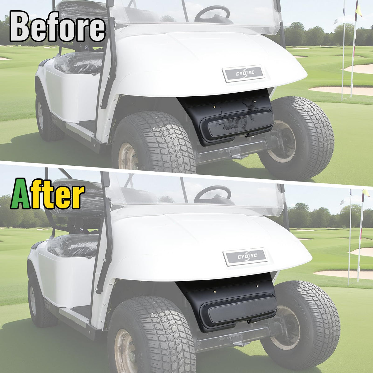 CYOOYC bumper brush guard adds front-end protection during daily rides.
