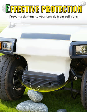 Durable PP plastic bumper resists wear and weather for daily golf-cart use.