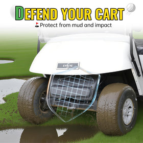 EZGO TXT compatible shield cover under the cowl for durability.