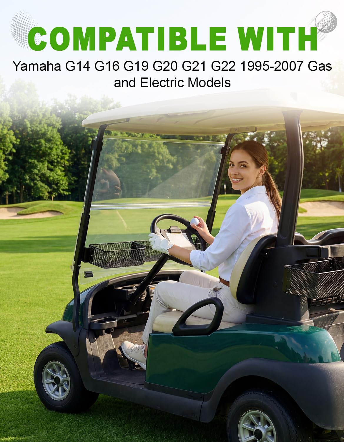 CYOOYC fit tested on Yamaha G14–G22 dashboards for unmodified installations.