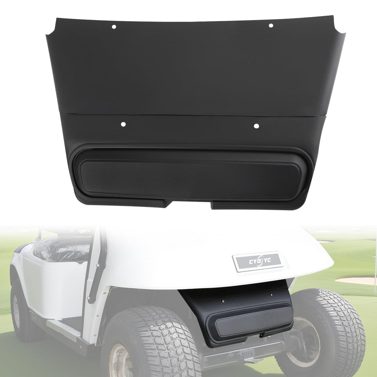 CYOOYC front shield cover for EZGO TXT protects shocks from road debris.