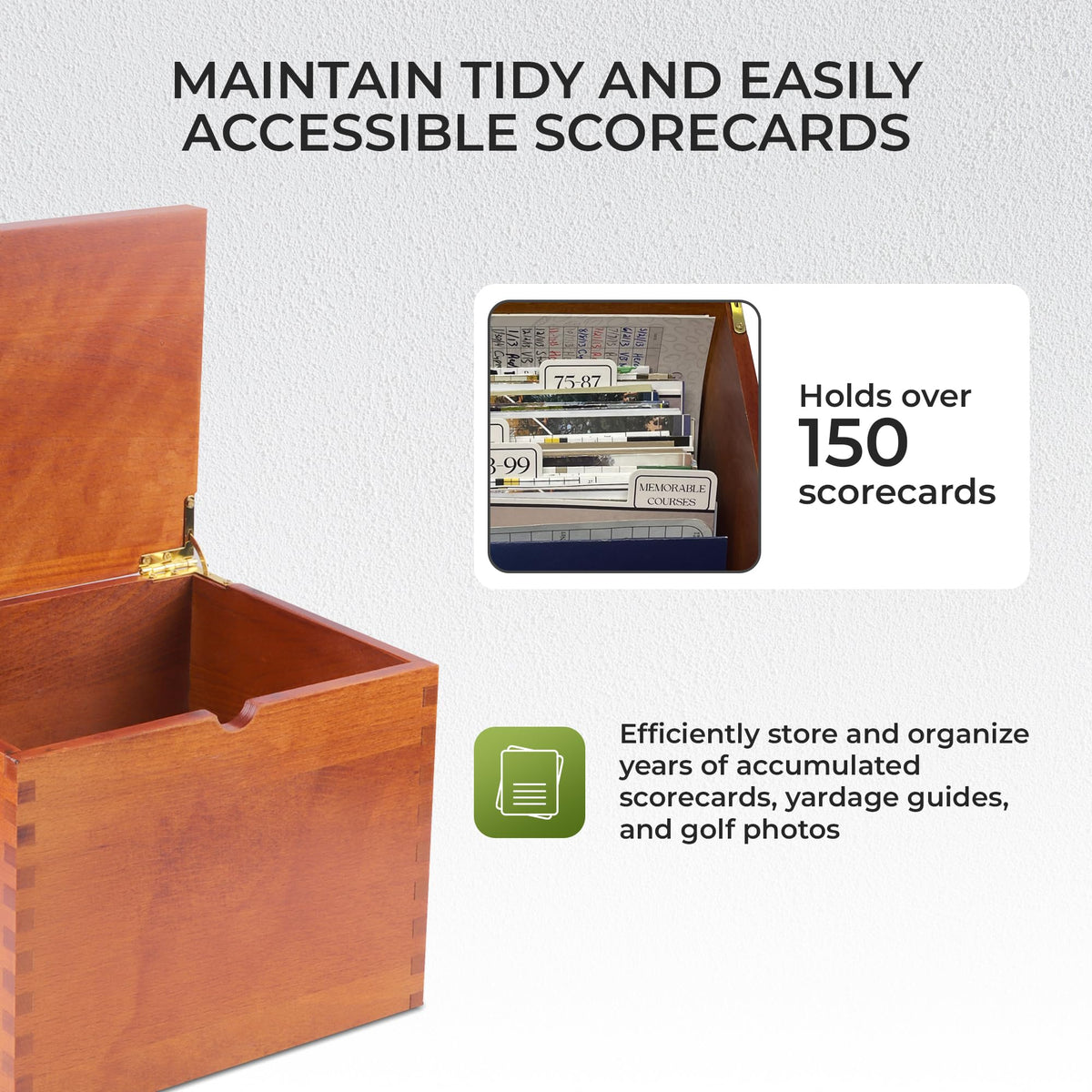 Cypress Sunrise lid with gold hinges adds elegance to the box