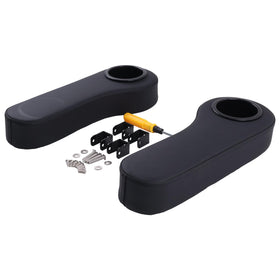 Czomoizc cup holder for EZGO TXT and RXV with rear seat installation.