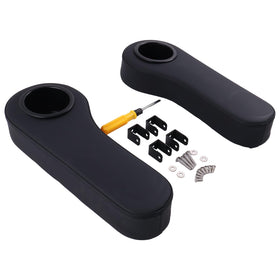 Czomoizc universal arm rest cup holder supports multiple golf cart makes.