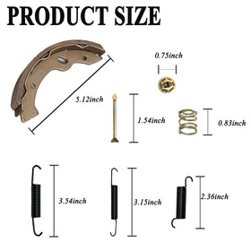 CZoom Workhorse ST350 brake shoes and springs for reliable braking.