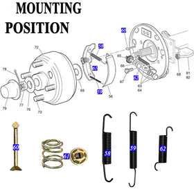 CZoom Yamaha G14-G22 drum brake kit for dependable braking.