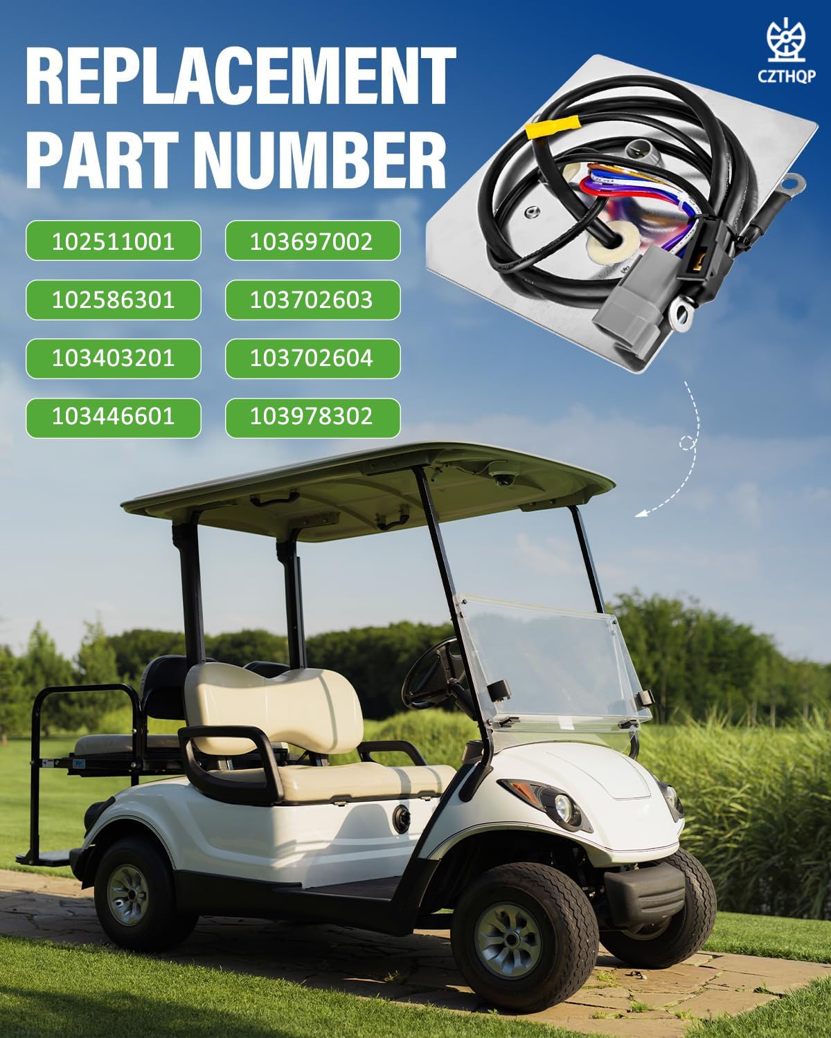 CZTHQP 102511001 plug-and-play connectors enable quick, tool-free installation.