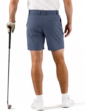 Dababell elastic waistband golf shorts for a comfortable, stable fit.