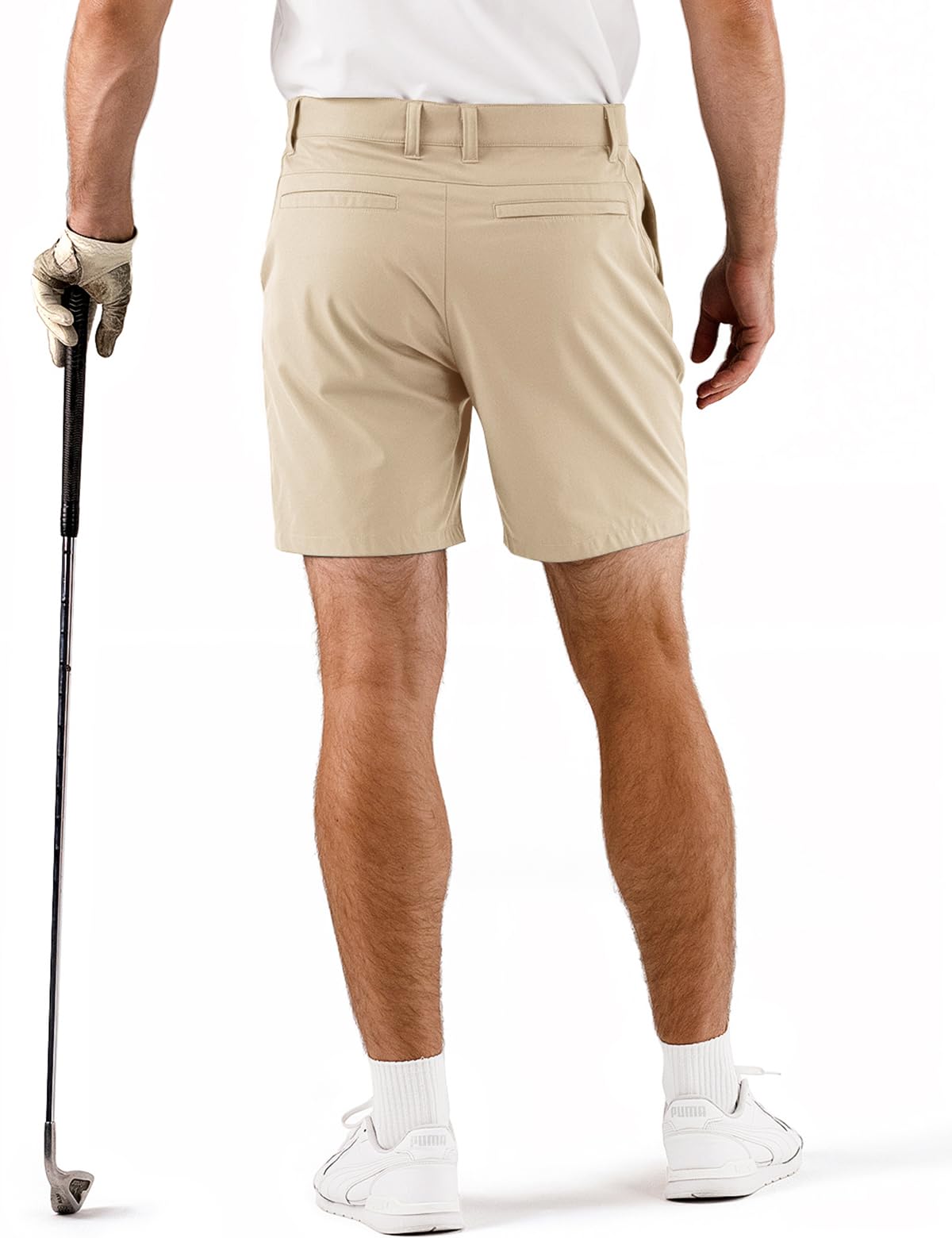Dababell golf shorts pocket detail highlighting multiple secure pockets