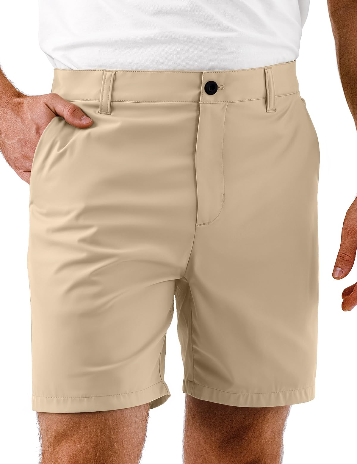 Dababell men's golf shorts with a 7-inch inseam for lightweight comfort on the course.