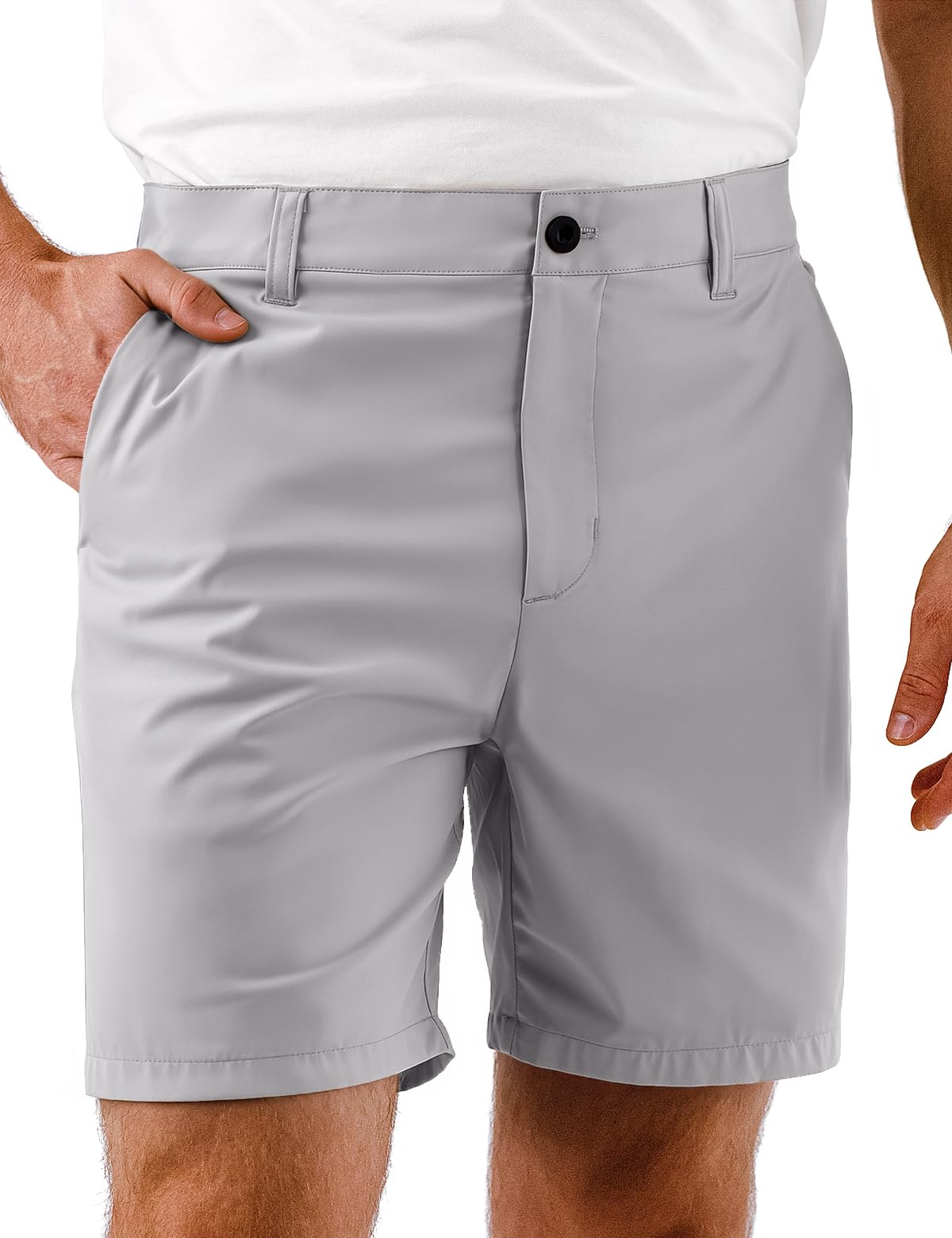 Dababell men's golf shorts with 7-inch inseam for unrestricted swings and comfort.