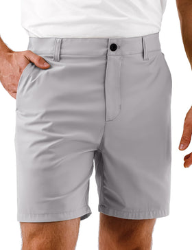 Dababell men's golf shorts with a 7-inch inseam for flexible motion on the course.