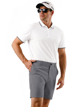 Dababell men's golf shorts displaying the five-pocket design for essentials.