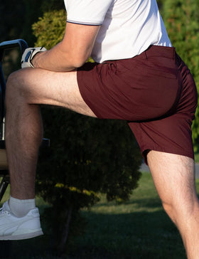 Dababell men's golf shorts back pockets layout for balls and gloves