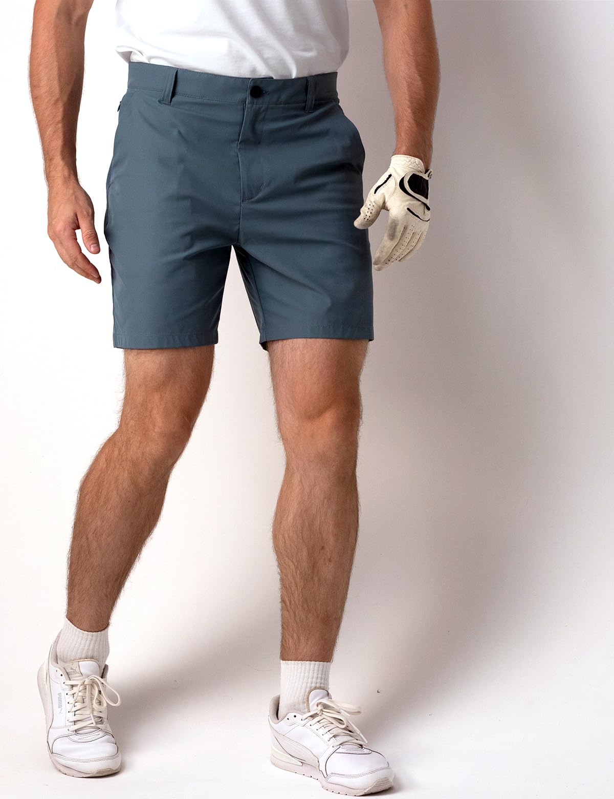 Dababell men's golf shorts elastic waistband delivers a secure, flexible fit.