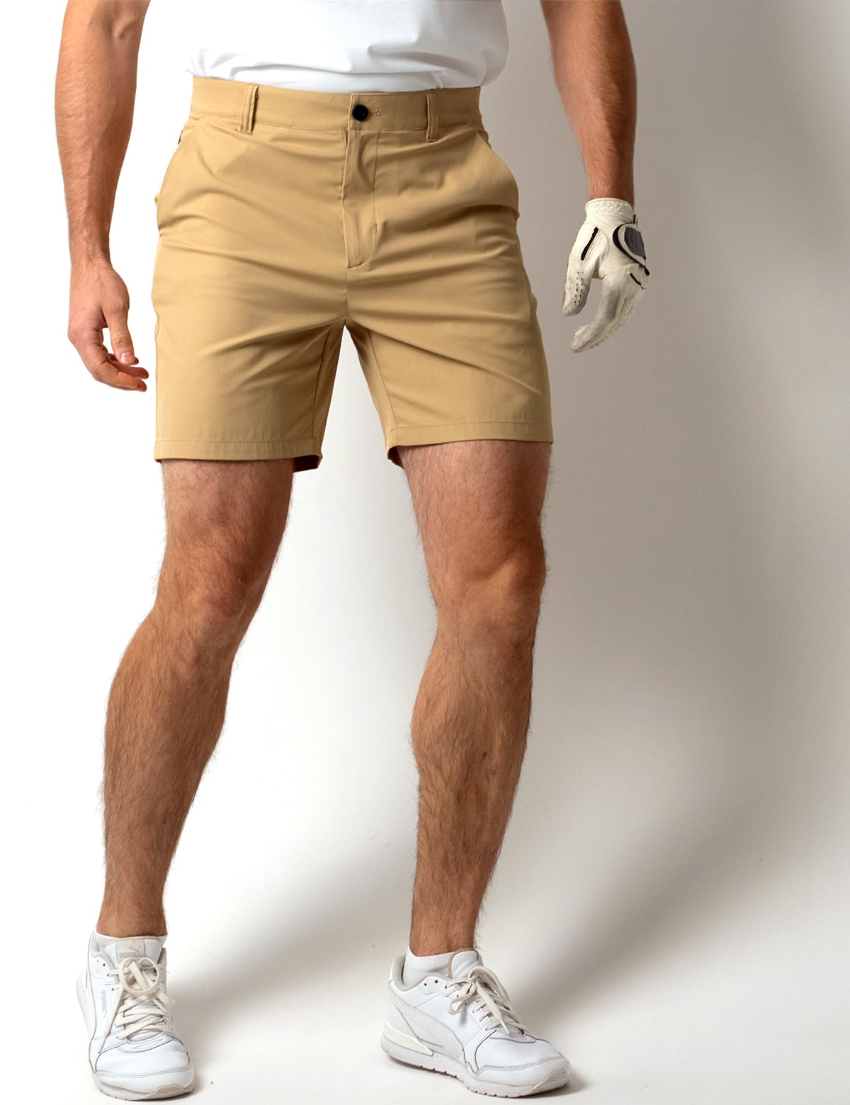 Dababell men's golf shorts front pocket design keeps essentials accessible on the course.