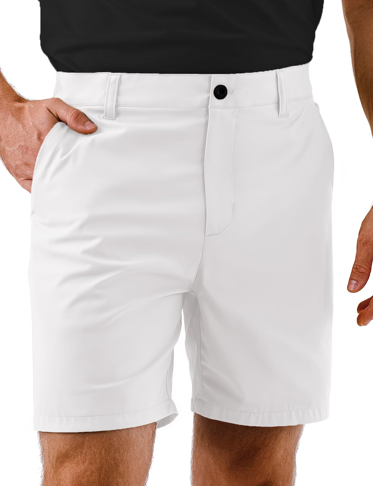 Dababell men's golf shorts front view with a sleek flat-front design for on-course comfort