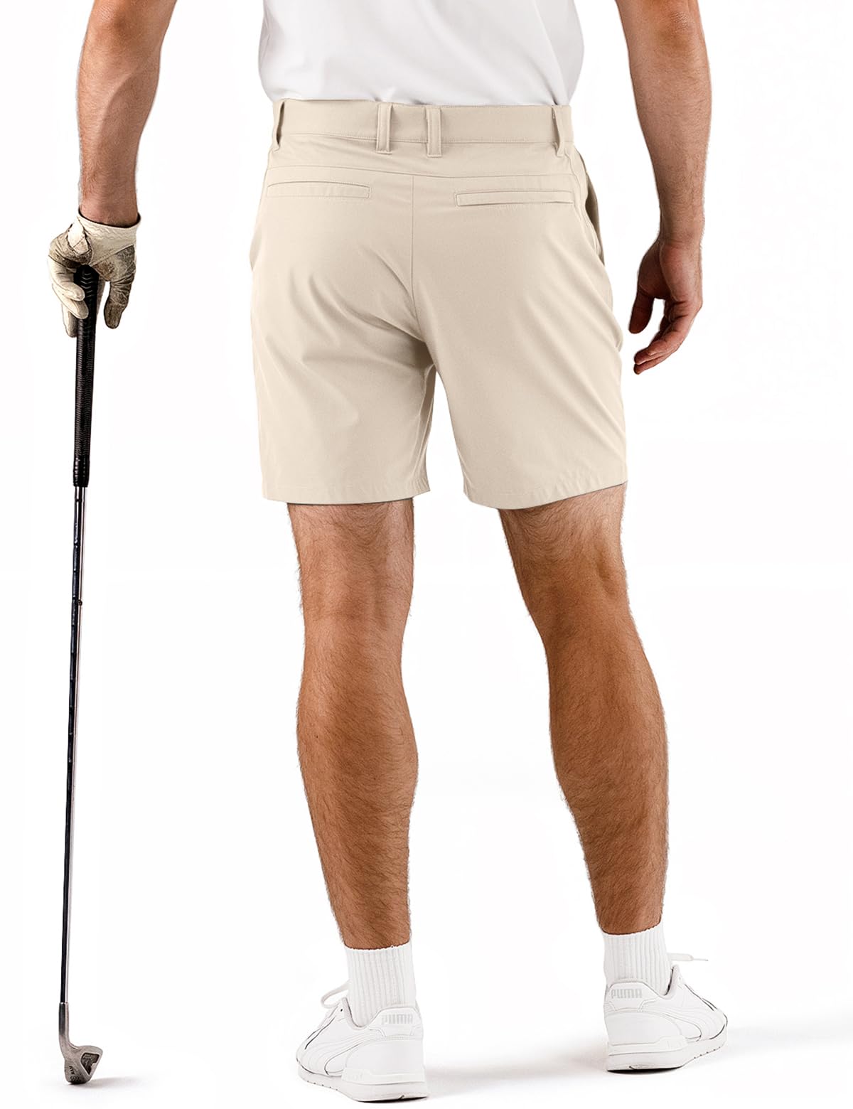 Dababell golf shorts pocket layout shows multiple on-course compartments.