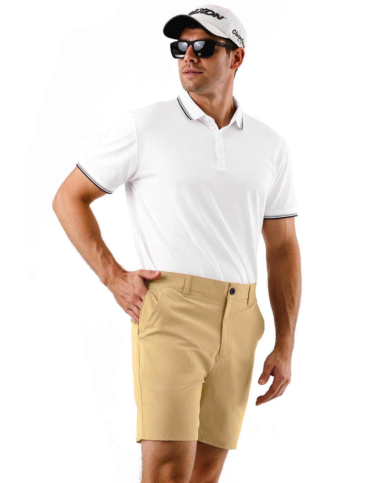 Dababell men's golf shorts straight-leg fit offers a stylish, versatile look.