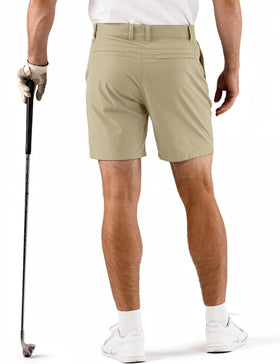 Dababell men's golf shorts stretch fabric enabling fluid swing motion
