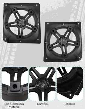 Dacalo 6.5-inch speaker mount kit includes hardware and guide for easy install.