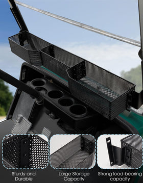 Dacalo dashboard organizer installed on Yamaha G14-G22 keeps essentials secure.