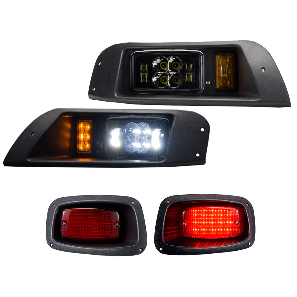 Dacalo EZ-GO TXT front headlights improve nighttime visibility.