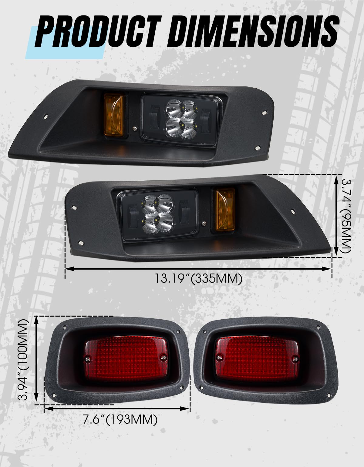 Dacalo front headlights perform well in low-light conditions.