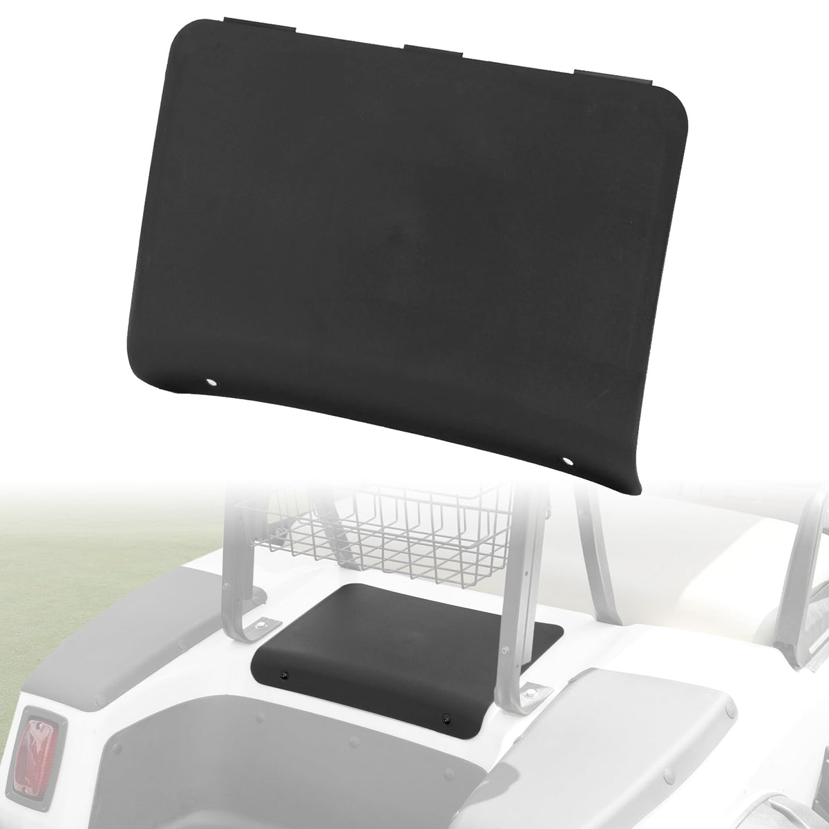 Dacalo rear access panel cover for Club Car DS enhances weather protection and fit.