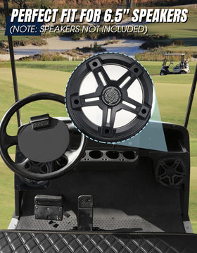 Dacalo rugged PP plastic bracket provides vibration resistance on rough golf cart drives.