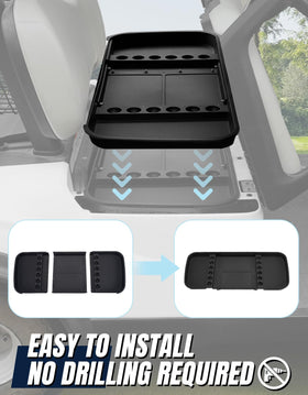 Easy installation with no drilling using Dacalo under-seat tray.