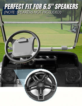 Dacalo weatherproof enclosure protects 6.5-inch speakers from mud and rain.