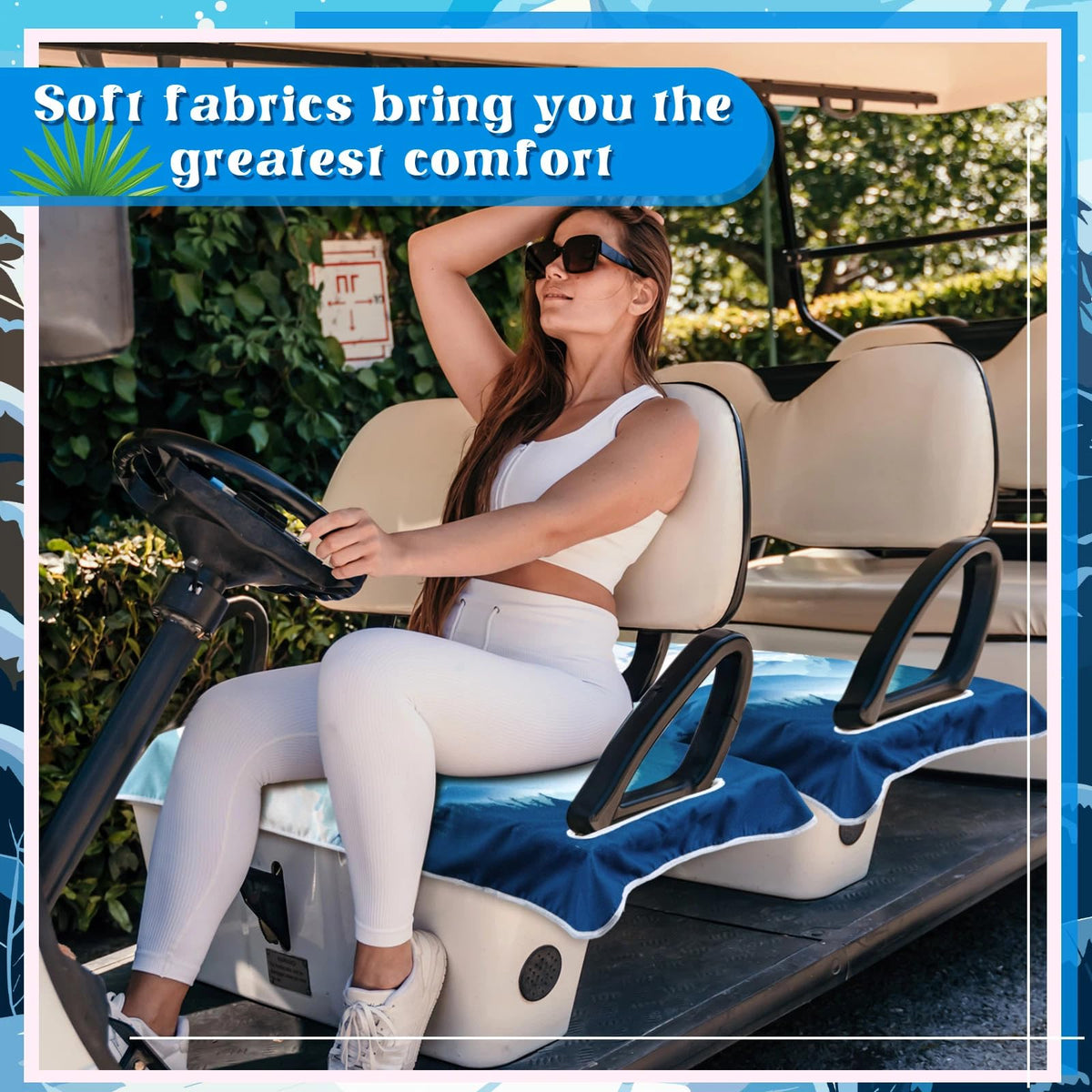 DaisyInner snowy mountain seat cover is machine washable for easy cleaning.