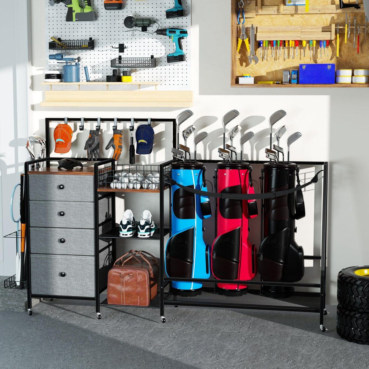 DALEMHOME anti-rust powder coating protects durable golf gear storage