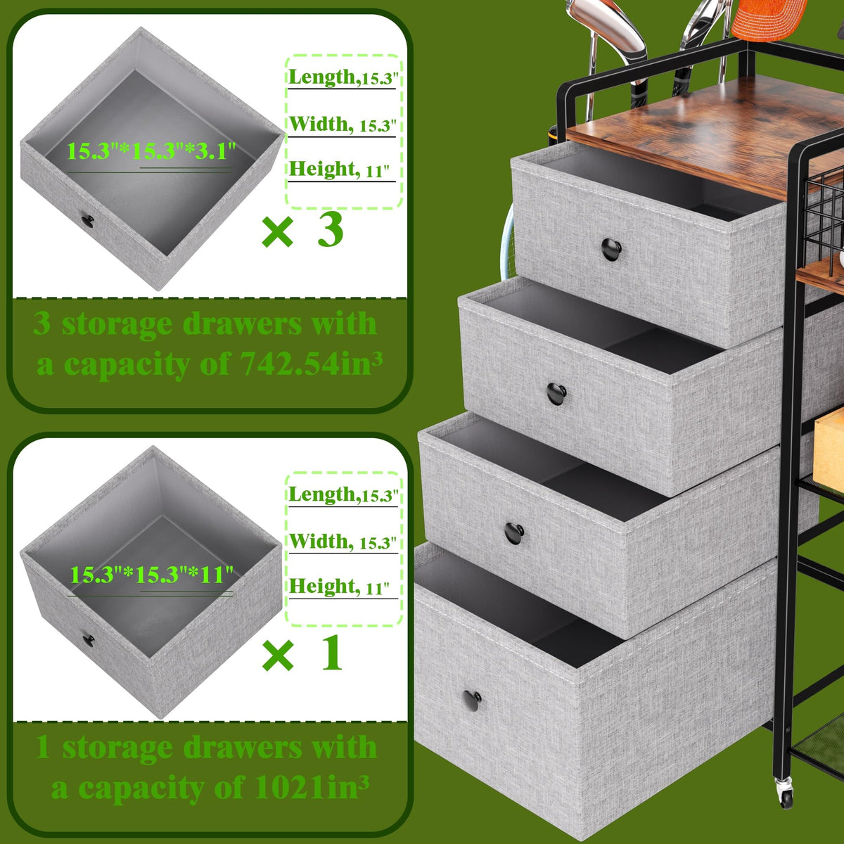 DALEMHOME three-bag capacity rack keeping clubs organized and upright