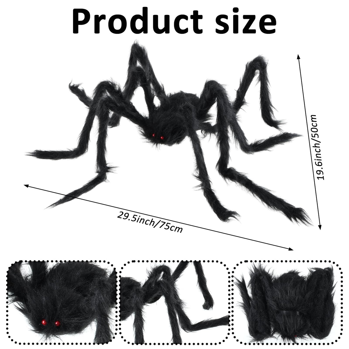 DANHMAO giant spider with realistic details creates a dramatic outdoor focal point.