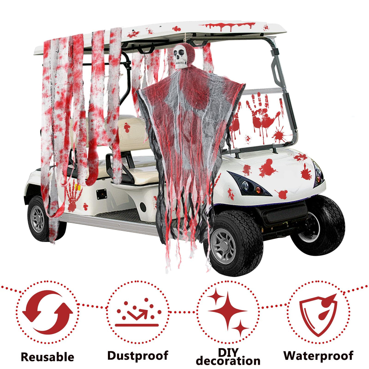 DANHMAO Halloween cart kit shows complete setup for quick decorating