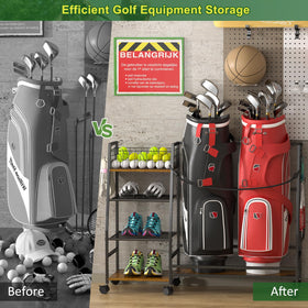 DAOUTIME golf balls mesh rack close-up enables neat ball storage