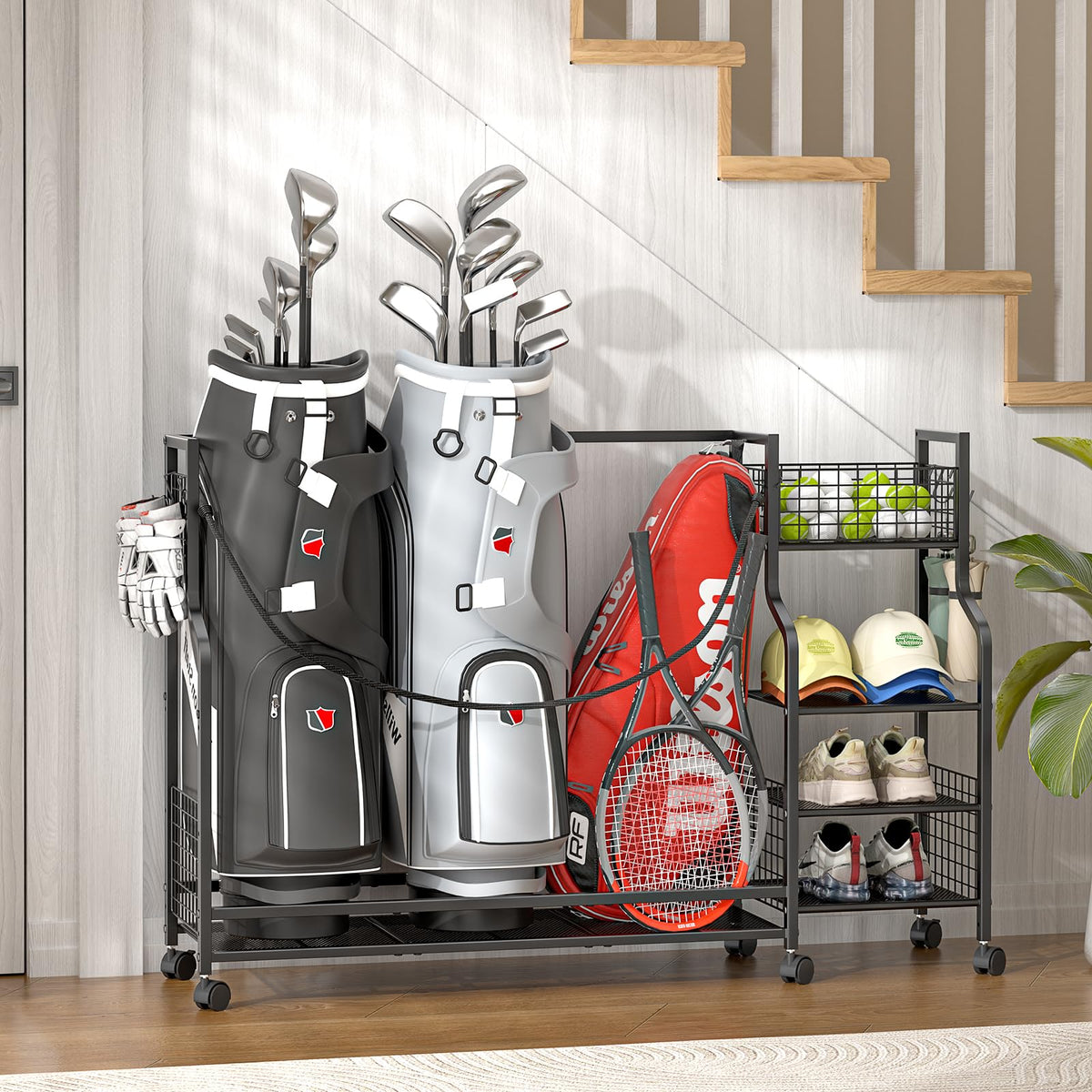 DAOUTIME six lockable wheels provide smooth indoor and outdoor mobility.