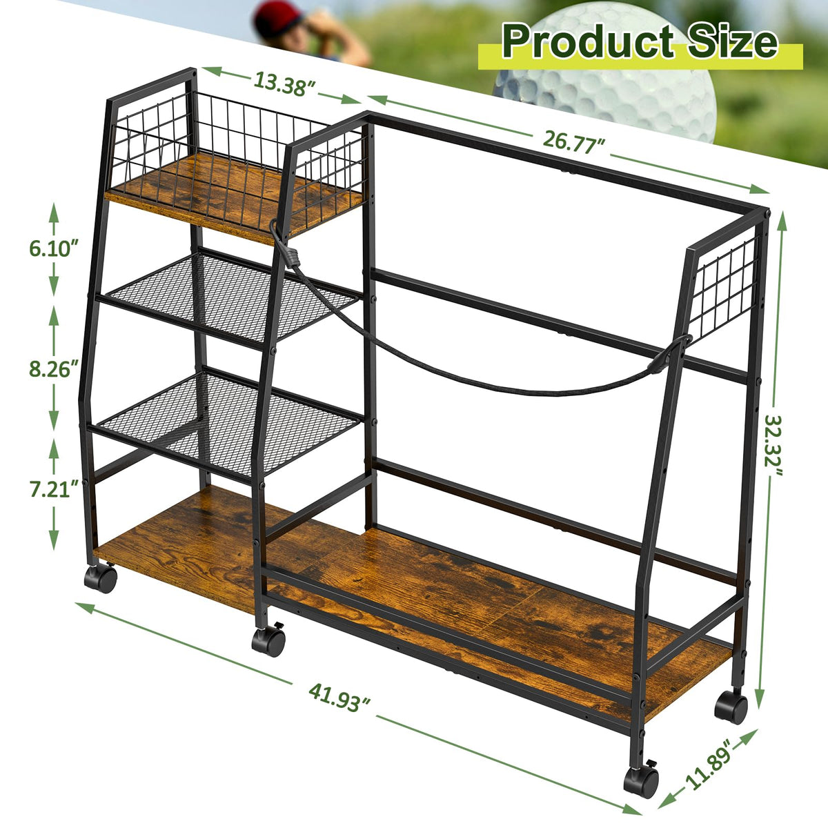 DAOUTIME steel and wood construction ensures durability