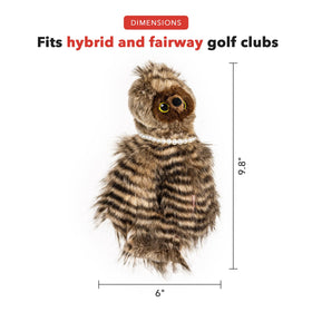 The adjustable cinch detail on Daphne's Owl Headcover allows a tailored fit.