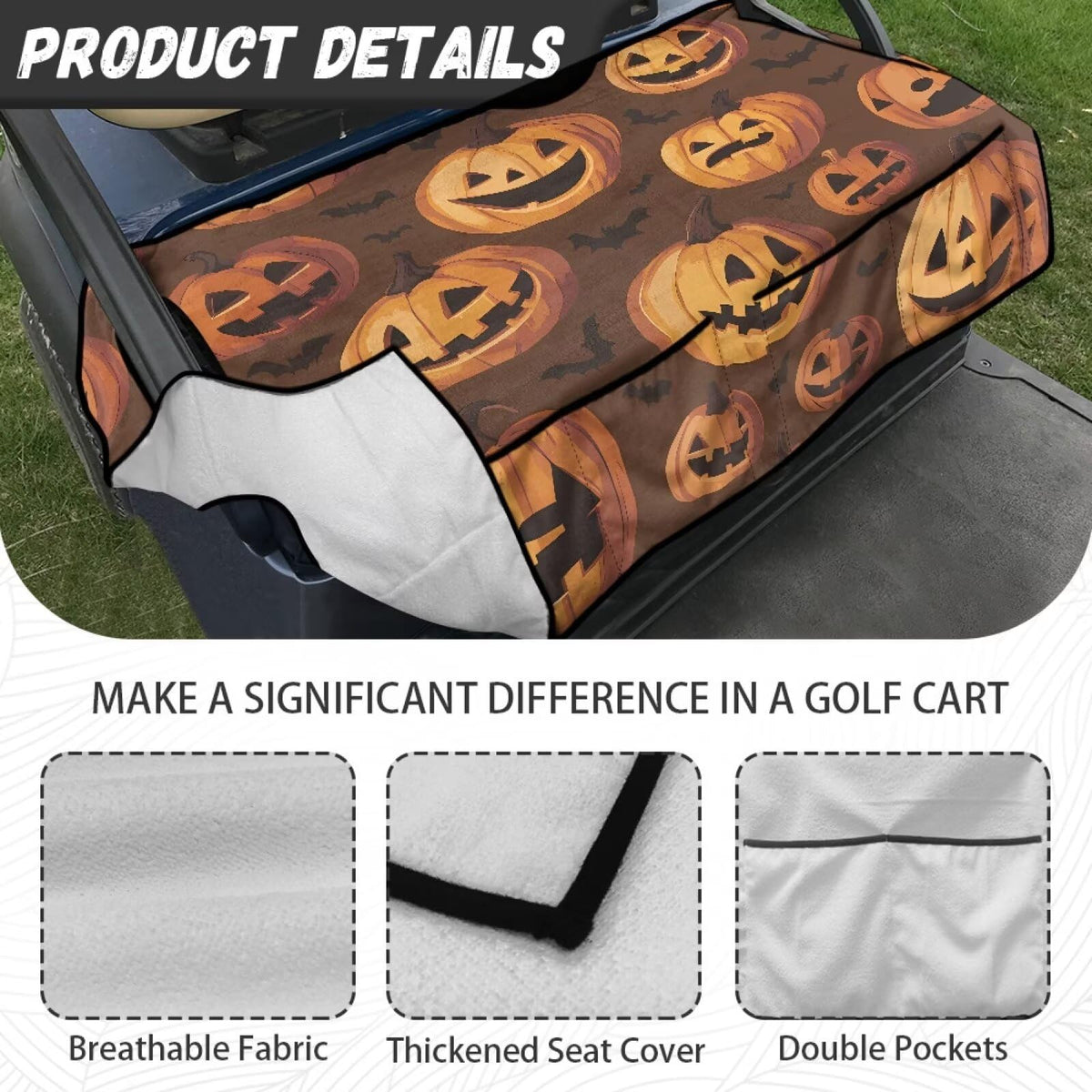 Darisoco easy-clean, removable seat towel for quick maintenance after rounds.