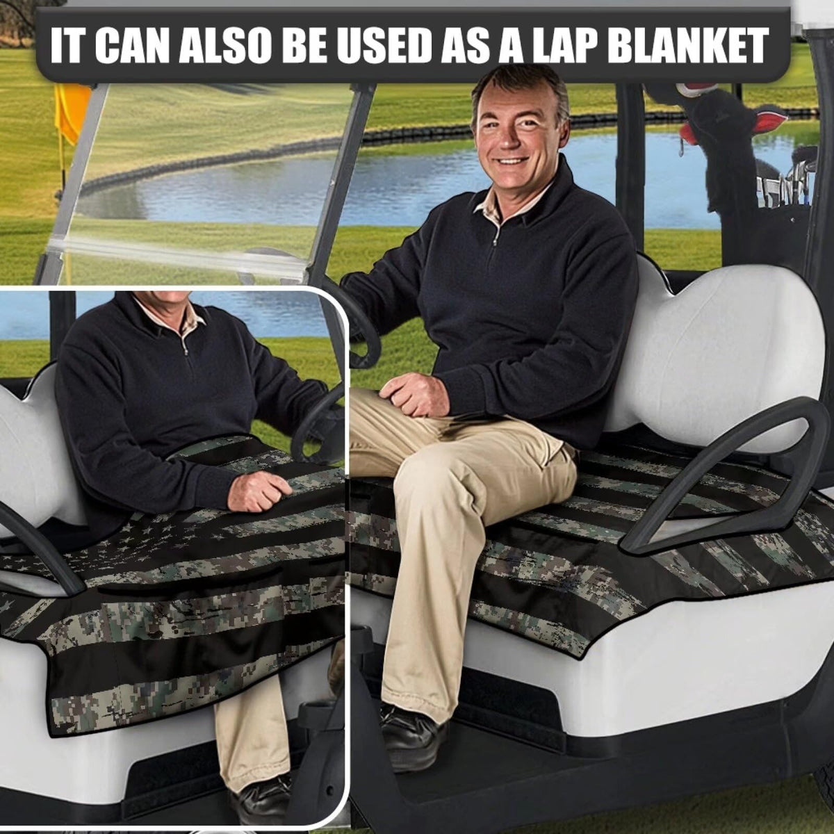 Darisoco American flag pattern enhances cart appearance on the course