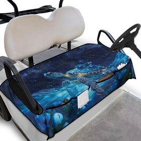 Darisoco blue sea turtle galaxy seat cover protects golf cart seats with style