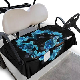 Darisoco blue sea turtle seat cover with pockets protecting seats and adding storage.