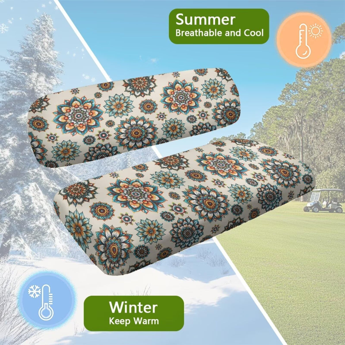 Stylish patterns help your cart stand out on the course