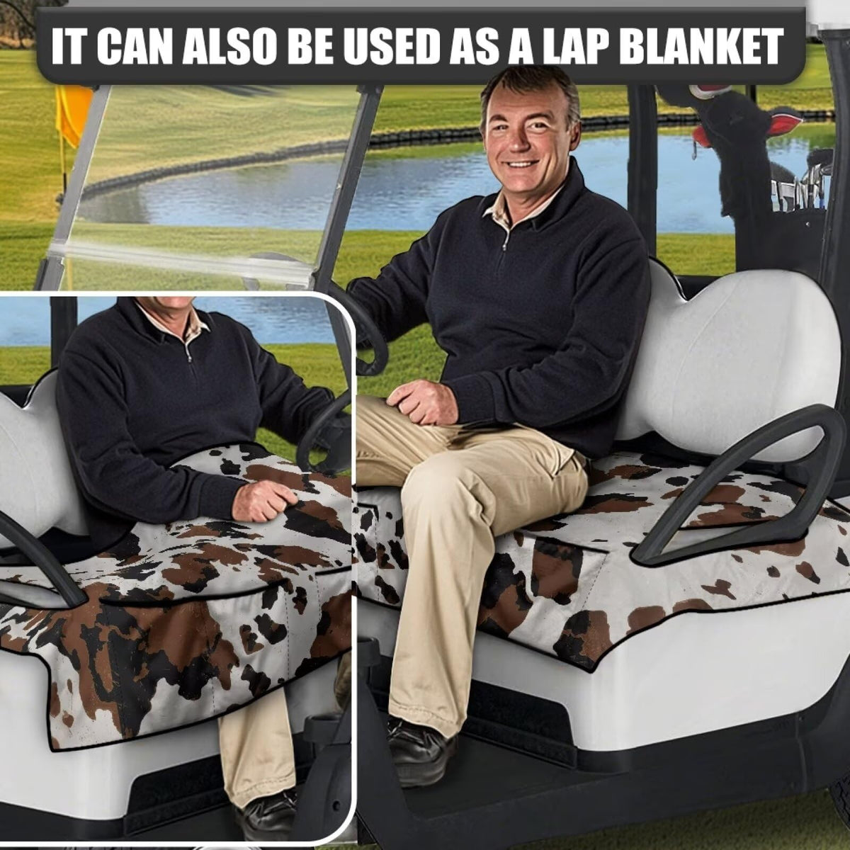 Darisoco seat cover compatible with Club Car and standard golf carts.