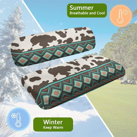Darisoco cow tribal seat cover pattern design helps your cart stand out.